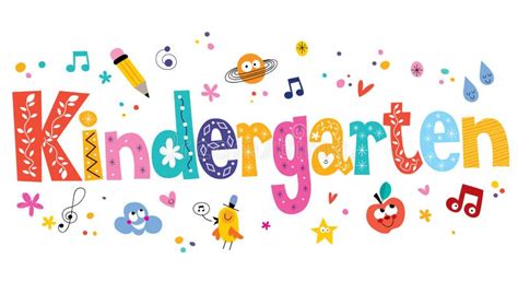kindergarten set stock vector illustration  card