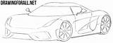 Koenigsegg Biler Tegninger Kleurplaat Regera Nemme Bugatti Chiron Omnilabo sketch template