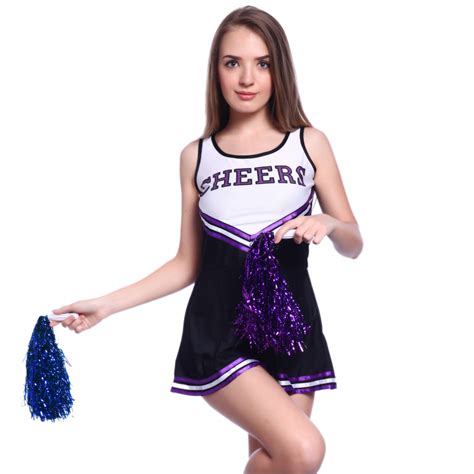 Ladies Cheerleader Costume Cheerleading Sports Outfits Fancy Clothes