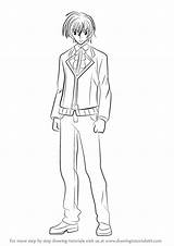 Dxd Kiba Drawing School High Yuuto Draw Step Tutorials Drawings Anime Learn Paintingvalley sketch template