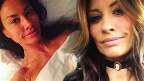 Topless Melanie Sykes Shares Make Up Free Selfie From Bed As She