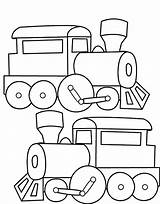 Train Drawing Kids Easy Library Clipart Coloring Pages Drawings Simple sketch template