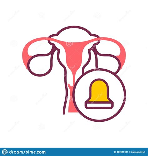 contraceptive method diaphragm cartoon vector