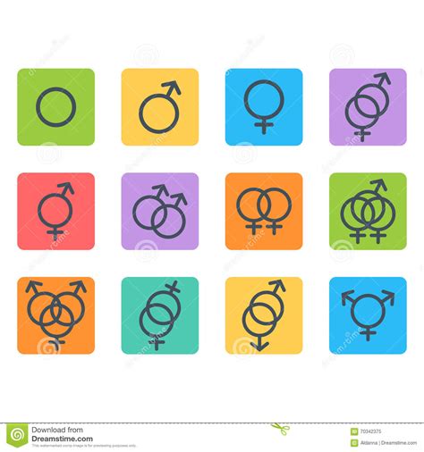 sexual orientation icons stock vector illustration of heterosexual