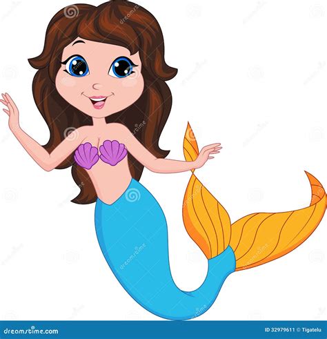cute mermaid cartoon stock vector illustration  beauty