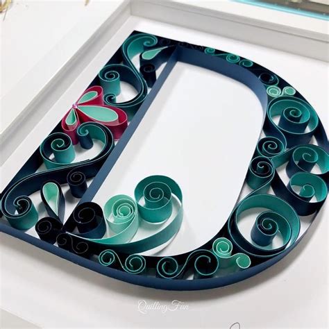 personalized quilled letter art etsy paper quilling patterns