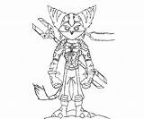 Ratchet Coloring Pages Clank Part2 sketch template