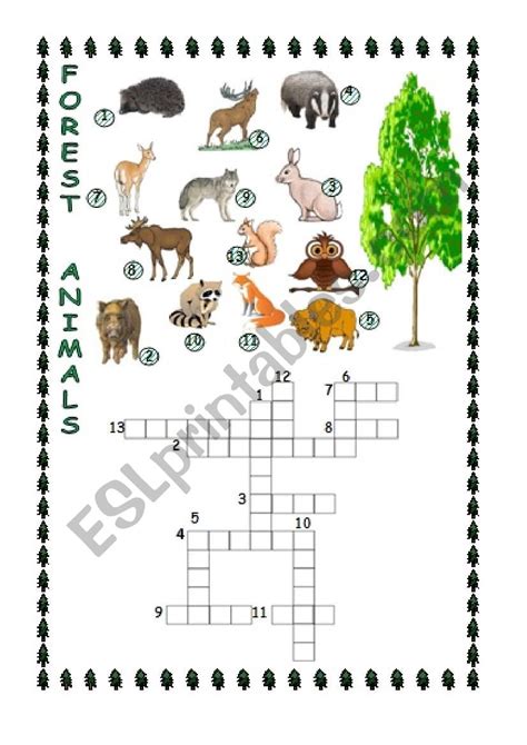 forest animals esl worksheet  monika