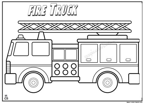fire truck coloring page clip art library