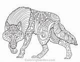 Wolf Coloring Pages Adults Adult Coloringgarden Printable Sheets Pdf Animal Print Dog Books Mandala Drawing Drawings Patterns Description Format Getdrawings sketch template