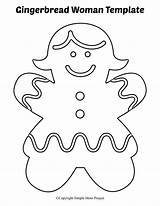 Gingerbread Printable Simplemomproject Cutout sketch template