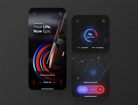 drone search app ui  ariuka  solitude  dribbble