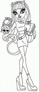 Noir Catty Coloring Pages Monster High Scaremester Elfkena Deviantart Colouring Drawings Library Popular Coloringhome sketch template
