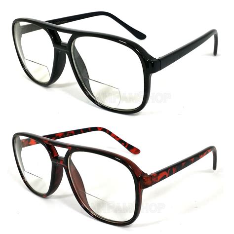 reading glasses bifocal 70 80 s it style large man bold black or