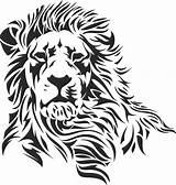 Lion Stencil 3axis Vector sketch template