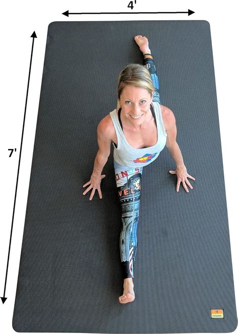 pogamat large yoga mat  stretching mat ft  ft  mm thick   anti tear