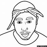 Tupac Shakur 2pac Hop Xcolorings Rap Cardi Thecolor Vynil Lineart sketch template