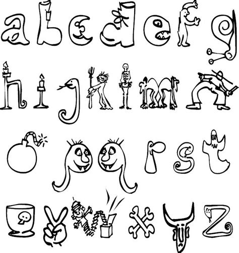 alphabet coloring pages halloween coloring alphabet coloring pages