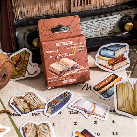 stuks prive boek collectie doos stickers decoratieve scrapbooking retro label dagboek