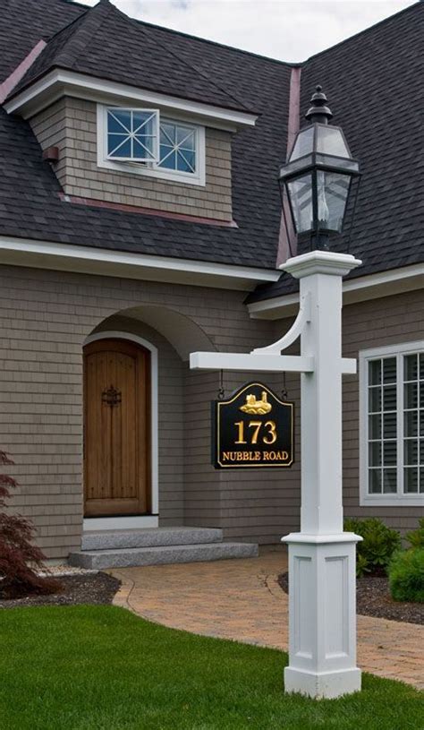 lamp post with sign love the house too but if i had this lamp post i d have the lantern the