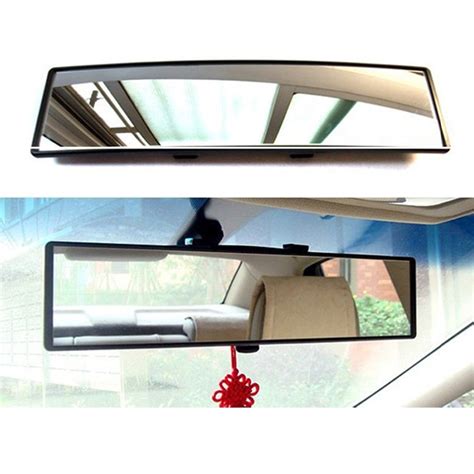 car interior mm deluxe anti glare rear view mirror clip  wide angle panoramic mirror