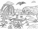 Tyrannosaurus Triceratops Ankylosaurus sketch template