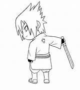 Sasuke Chibi Lineart Naruto Deviantart Ade Characters sketch template