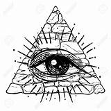 Eye Drawing Seeing Masonic Illuminati Providence Drawings Triangle Getdrawings Symbol Paintingvalley sketch template