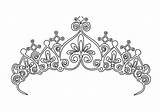 Crown Tiara Princess Coloring Drawing Pages Printable Queen Template Tiaras Easy Simple Line Girls Colouring Kids Draw King Prince Queens sketch template