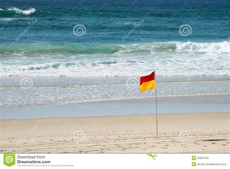 surf flag stock image image  lifesaving sand surf