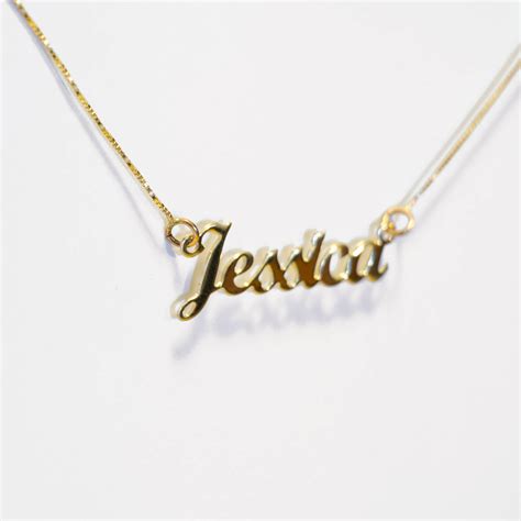 ct  necklace  gold  necklace  gold nameplate etsy