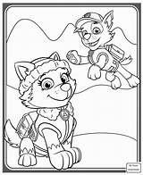 Patrol Paw Coloring Everest Pages Skye Rocky Valentines Print Printable Valentine Color Getcolorings Cartoons Colorings Drawing Kids Template Crafts sketch template