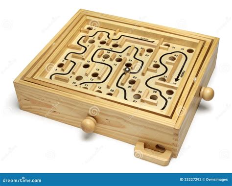 wooden maze puzzle stock photo image  ball wood dexterity
