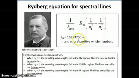 rydberg equation youtube
