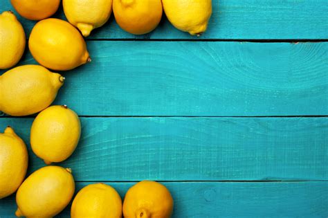 lemon background lemon board blue background image