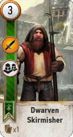 dwarven skirmisher gwent card the official witcher wiki