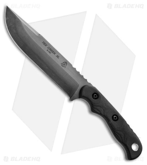 tops knives tex creek xl fixed blade knife  gray tex xl blade hq