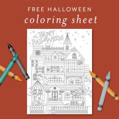 haunted mansion coloring sheet crafting novelties