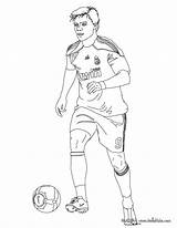 Soccer Coloring Pages Player Color Print Kids sketch template