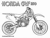 Coloring Dirt Bike Honda Pages Motocross Bikes Rider Quad Crf150 Sheet Drawing Kids Motorcycle Motorbike Printable Party Crf Birthday Motor sketch template