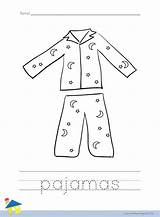 Pajama Pajamas Colouring Pijama Thelearningsite Atividades Pyjamas Pyjama Vestiti Rhyming sketch template