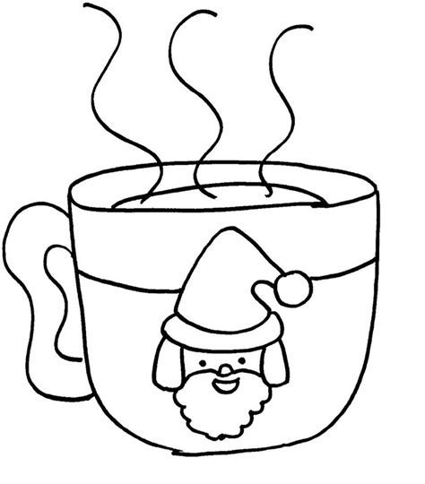 hot cocoa  christmas coloring page cocoa day pinterest clipartsco
