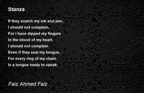 stanza poem  faiz ahmed faiz poem hunter