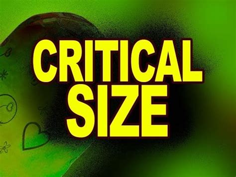 critical size definition youtube