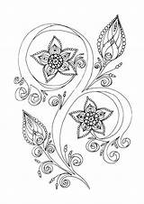 Coloring Pages Adult Anti Stress Coloriage Adults Zen Flowers Motif Florale Abstrait Antistress Inspired Illustrations Examples These Some sketch template
