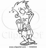 Stressed Clipart Boy Outline School Cartoon Stress Royalty Clip Toonaday Student Rf Illustration Illustrations Ron Leishman Clipartof sketch template