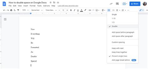 double space  google docs android authority