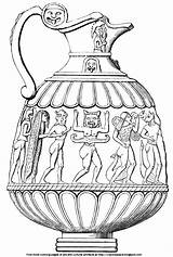 Coloring Pottery Greek Pages Sheets Ancient Sculpted Pot Figures Color Getcolorings Depicted Perseus Gorgons Myth Handle Head sketch template