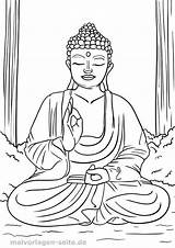 Malvorlage Buddhismus Religion sketch template