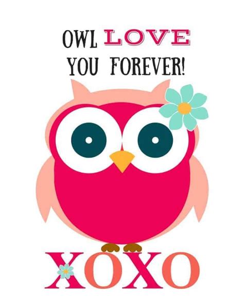 valentines day owl printable stylish cravings